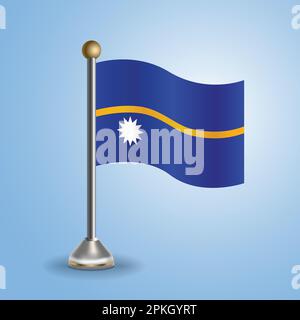 Flagge der Staatstabelle von Nauru. Nationales Symbol, Vektordarstellung Stock Vektor