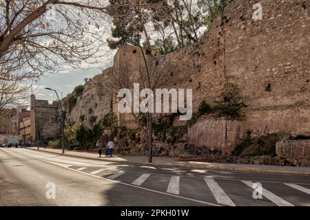 Ronda de les muralles in Denia, Alicante, Bundesland Valencia, Spanien, Europa Stockfoto