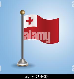 Tafelflagge von Tonga. Nationales Symbol, Vektordarstellung Stock Vektor