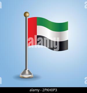 Staatsflagge der Vereinigten Arabischen Emirate. Nationales Symbol, Vektordarstellung Stock Vektor