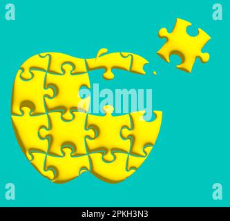Farbe puzzle Stockfoto