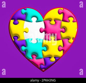 Farbe puzzle Stockfoto