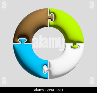 Farbe puzzle Stockfoto
