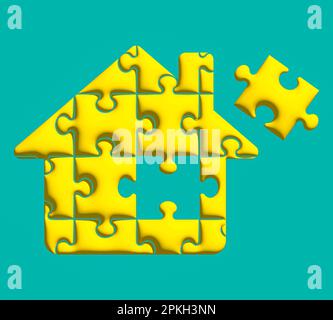 Farbe puzzle Stockfoto