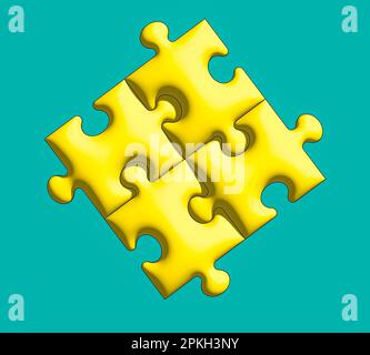 Farbe puzzle Stockfoto