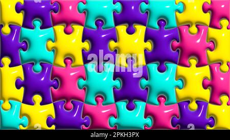 Farbe puzzle Stockfoto
