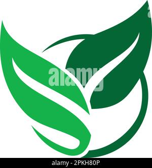 Vegane Logo-Vorlage. Symbol Illustration Markenidentität. Isolierte und flache Darstellung. Vektorgrafik Stock Vektor