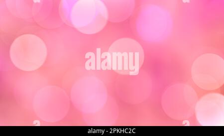 Pinkfarbener Bokeh-Hintergrund aus der Natur, pinkfarbenes Bokeh abstrakt Stockfoto