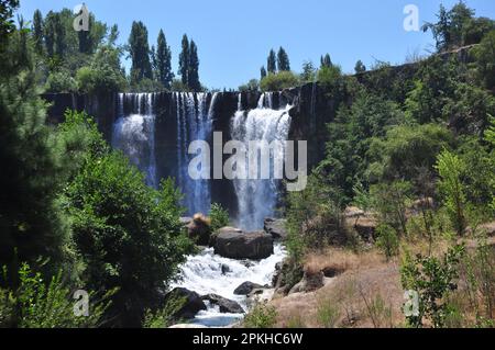 Salto del Laja, Salto del Río Laja, Región de Biobío, en el sur de Chile, Patagoni chilena Stockfoto