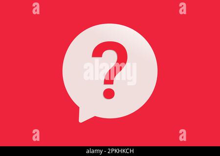 Rotes Fragezeichen Symbol Chatnachricht Bubble Symbol Vektor Stock Vektor