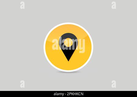 Symbol für Positionsmarkierung glänzend Premium Vector Stock Vektor