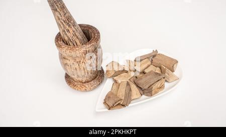 Vitex negundo/Chinesische keusche Baumayurvedische Pflanzenrinde Stockfoto