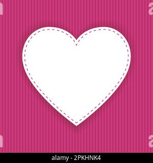 Herzschablone in Rosa. Flaches Design. Vektordarstellung Stock Vektor