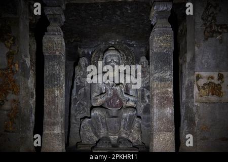 Die Ajanta-Höhlen, Weltkulturerbe Indien. Stockfoto