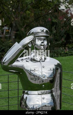 Moderne Statue in Montreux Schweiz Stockfoto