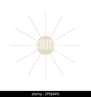 Grafische Sonne, Sonnensymbol, Astrologische Symbole Vektordarstellung Silhouette Stock Vektor