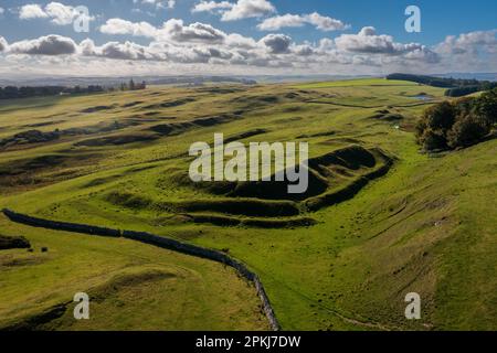 Bell Hill Hillfort in den Scottish Borders in der Nähe von Selkirk, Selkirkshire, Scottish Borders, Schottland, Großbritannien Stockfoto