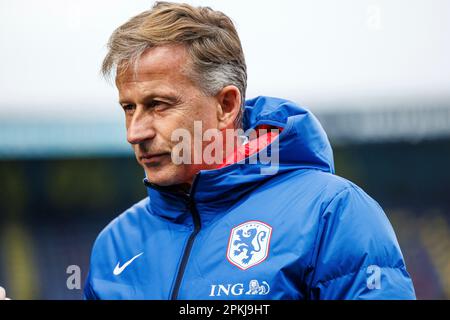 firo: 7. April 2023, Fußball, Freundschaftsspiel DFB Frauenlandspiel Nationalmannschaft Niederlande - Deutschland Bundestrainer Andries Jonker (Niederlande) Porträt, Stockfoto