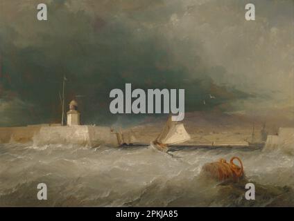 Port on a Stormy Day 1835 von George Chambers Stockfoto