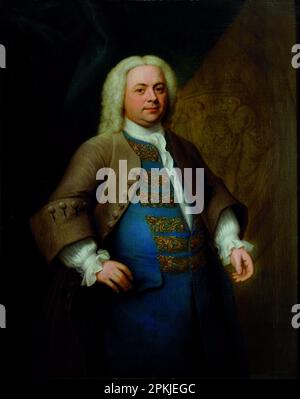 Porträt von Georg Friedrich Handel um 1740 von John Theodore Heins Stockfoto