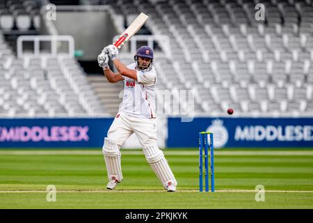 LONDON, VEREINIGTES KÖNIGREICH. 08. April 2023. Während der LV=Insurance County Championship Middlesex gegen Essex am 3. Tag auf dem Lord's Cricket Ground am Samstag, den 08. April 2023 in LONDON, ENGLAND. Kredit: Taka Wu/Alamy Live News Stockfoto