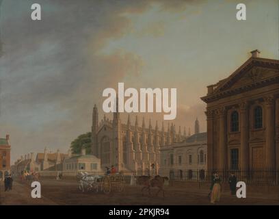 King's Parade, Cambridge zwischen 1798 und 1799 von Thomas Malton dem Jüngeren Stockfoto