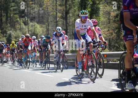 Amorebieta-Etxano, Euskadi, Spanien. 7. April 2023. Balkon de Bizkaia, Spanien, 07. April 2023: DirectEnergie Rider, Steff Cras während der 5. Etappe des Baskenlandes Itzulia zwischen Ekin und Amorebieta-Etxano, 07. April 2023, auf dem Balkon de Bizkaia, Spanien. (Kreditbild: © Alberto Brevers/Pacific Press via ZUMA Press Wire) NUR ZUR REDAKTIONELLEN VERWENDUNG! Nicht für den kommerziellen GEBRAUCH! Kredit: ZUMA Press, Inc./Alamy Live News Stockfoto