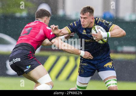 Treviso, Italien. 08. April 2023. 08/04/2023; Foto Alfio Guarise; Challenge Cup; Stadio Monigo Treviso; Benetton Treviso vs Cardiff Rugby; Rugby; Quarti di Finale; während der Viertelfinale - Benetton Rugby vs Cardiff, Rugby Challenge Cup in Treviso, Italien, April 08 2023 Kredit: Unabhängige Fotoagentur/Alamy Live News Stockfoto