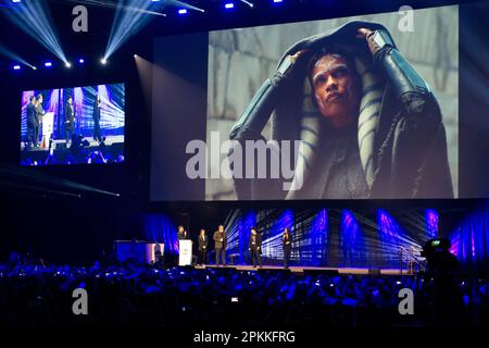 Star Wars Ashoka tv-Serie Ankündigung bei Star Wars Celebration 2023 Stockfoto