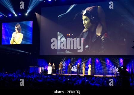 Star Wars Ashoka tv-Serie Ankündigung bei Star Wars Celebration 2023 Stockfoto