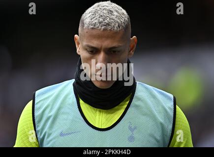 London, Großbritannien. 8. April 2023. Richarlison (Tottenham) beim Spiel der Tottenham V Brighton Premier League im Tottenham Hotspur Stadium. Kredit: MARTIN DALTON/Alamy Live News Stockfoto