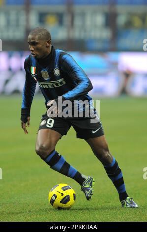 Mailand, Italien, 30/11/2011 : Samuel Eto’o während des Spiels Inter Palermo Stockfoto