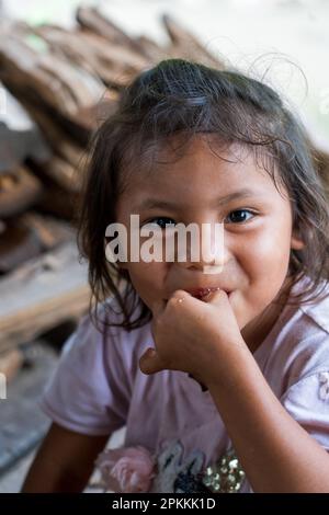 Gesichter Perus: Ribernos vom Amazonas Stockfoto