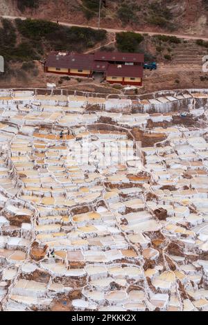Salineras de Maras, Heiliges Tal, Cusco, Peru, Südamerika Stockfoto