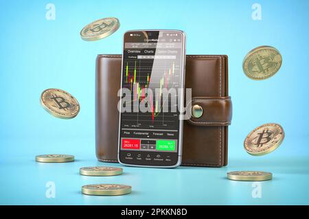 Kryptowährung Wallet-Konzept Stockfoto