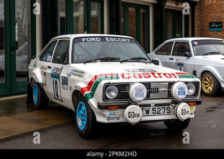 1979 Ford Escort „WTW 527S“ auf der Motorsport Assembly, die am 26. März 2023 im Bicester Heritage Centre stattfand. Stockfoto