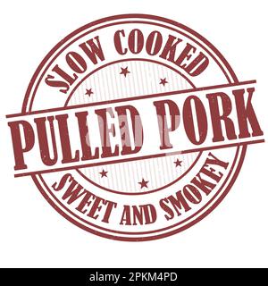 Gummistempel für Schweinefleisch auf weißem Hintergrund, Vektorgrafik Stock Vektor