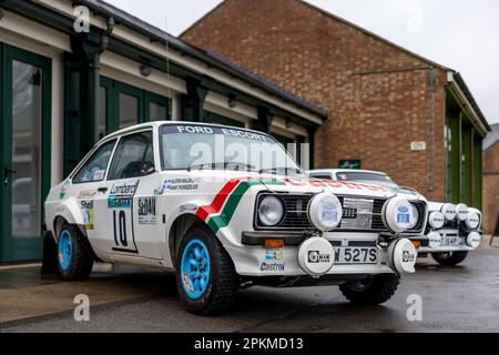 1979 Ford Escort „WTW 527S“ auf der Motorsport Assembly, die am 26. März 2023 im Bicester Heritage Centre stattfand. Stockfoto