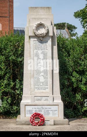 Grundisburgh War Memorial, Suffolk England Stockfoto