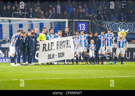 Heerenveen, Niederlande. 08. April 2023. HEERENVEEN, NIEDERLANDE - APRIL 8: SC Heerenveen-Spieler während des niederländischen Eredivisie-Spiels zwischen SC Heerenveen und FC Volendam am Abe Lenstra Stadion am 8. April 2023 in Heerenveen, Niederlande (Foto von Andre Weening/Orange Pictures). Kredit: Orange Pics BV/Alamy Live News Stockfoto