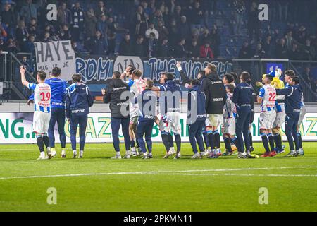 Heerenveen, Niederlande. 08. April 2023. HEERENVEEN, NIEDERLANDE - APRIL 8: SC Heerenveen-Spieler während des niederländischen Eredivisie-Spiels zwischen SC Heerenveen und FC Volendam am Abe Lenstra Stadion am 8. April 2023 in Heerenveen, Niederlande (Foto von Andre Weening/Orange Pictures). Kredit: Orange Pics BV/Alamy Live News Stockfoto