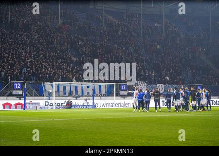 Heerenveen, Niederlande. 08. April 2023. HEERENVEEN, NIEDERLANDE - APRIL 8: SC Heerenveen-Spieler während des niederländischen Eredivisie-Spiels zwischen SC Heerenveen und FC Volendam am Abe Lenstra Stadion am 8. April 2023 in Heerenveen, Niederlande (Foto von Andre Weening/Orange Pictures). Kredit: Orange Pics BV/Alamy Live News Stockfoto