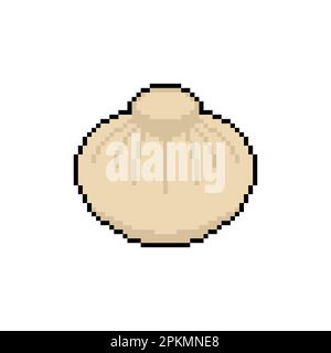 Chinesische Knödel Pixel Art. 8 Bit Lebensmittel pixelweise Illustration Stock Vektor