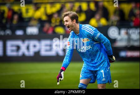 Dortmund, Deutschland. 8. April 2023. Torwart Frederik Rönnow Borussia Dortmund - Union Berlin 08.04.2023 Copyright (nur für journalistische Stockfoto