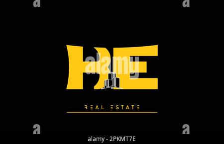 Immobilienbriefe Initialen Monogramm Logo KE , EK Stock Vektor