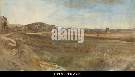 Campagna Landscape auf der Via Flaminia 1869 von Franz Albert Venus Stockfoto