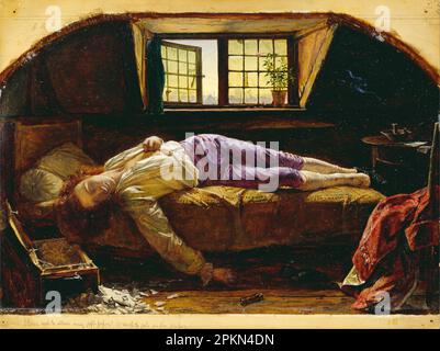 Der Tod von Chatterton um 1856 von Henry Wallis Stockfoto