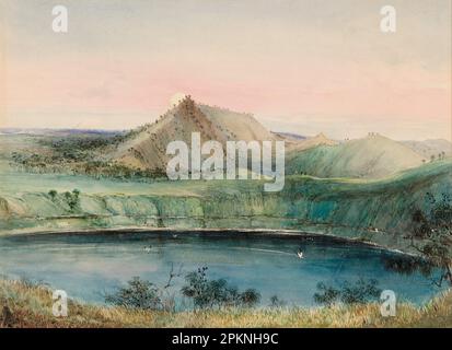 Blue Lake, Mount Gambier 1844 von George French Angas Stockfoto