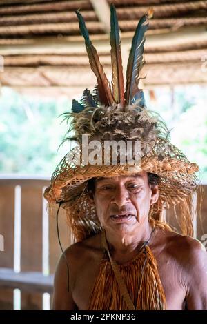 Die Yagua sind ein indigenes Volk im Nordosten Perus Stockfoto