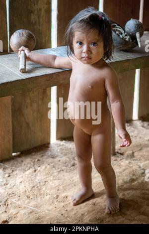 Die Yagua sind ein indigenes Volk im Nordosten Perus Stockfoto